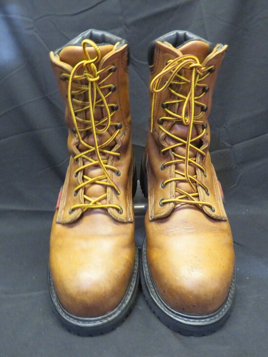 Red Wing Composite Toe Lace-up Work Boots #678 Leather Sz 8 D main image 6